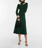 Christopher Kane High-rise metallic midi skirt