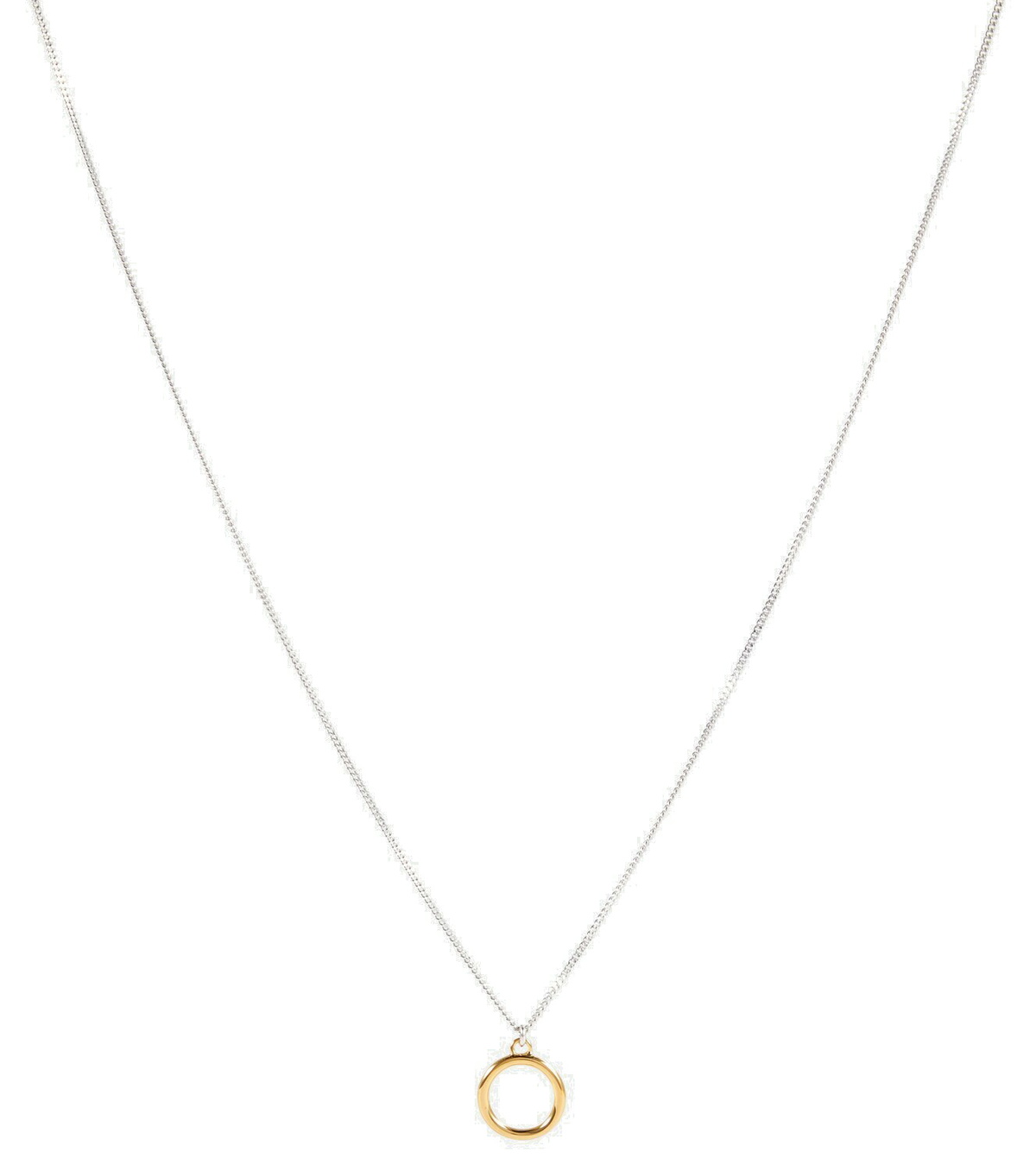 Loewe Gold Silver Anagram Pebble Necklace Loewe