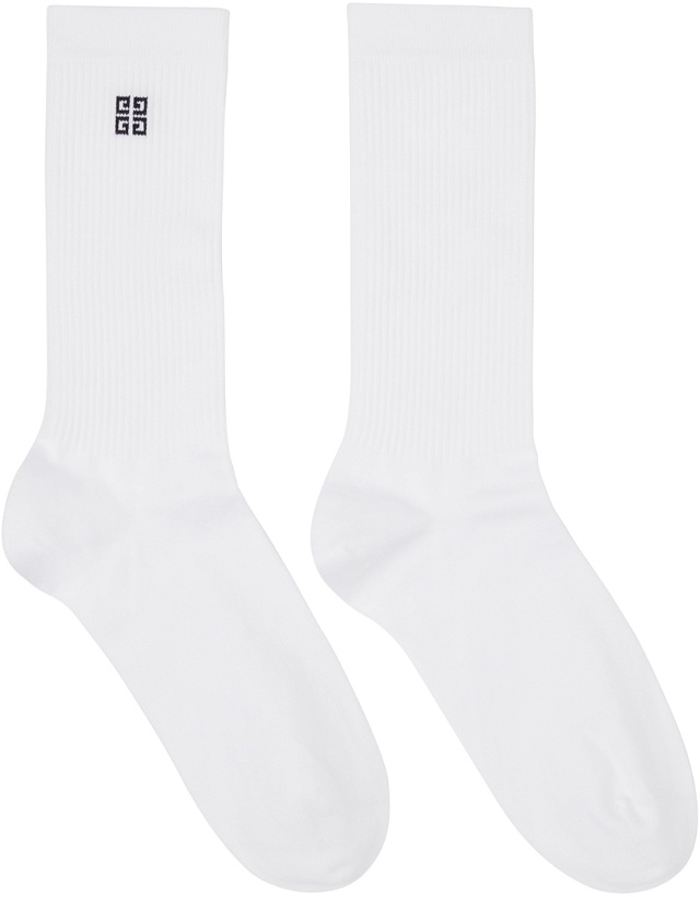 Photo: Givenchy White Logo Socks