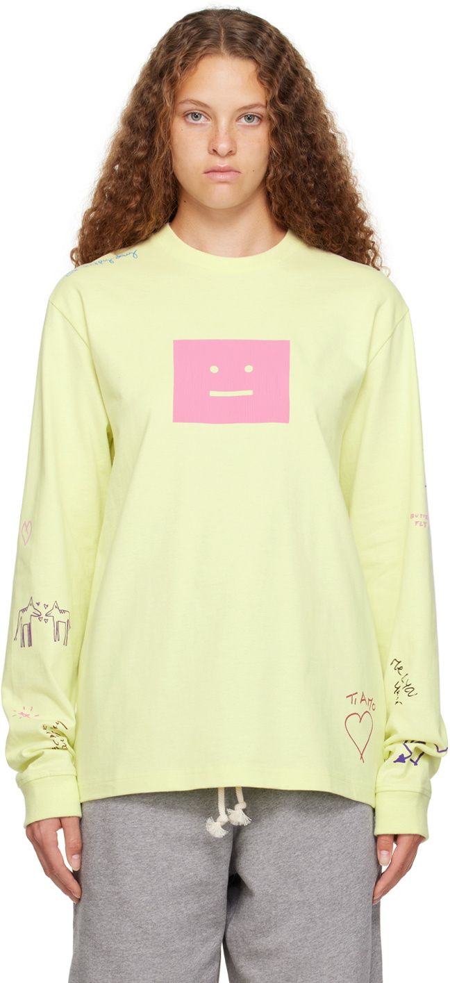 Acne Studios Beige Grant Levy Lucero Edition Oversized Graphic T