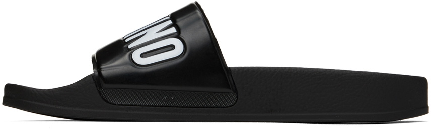 moschino slides black