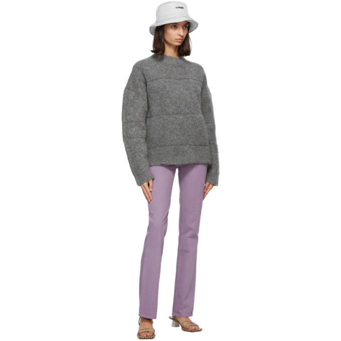 Jacquemus Grey Mohair La Maille Albi Sweater Jacquemus