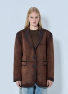 Acne Studios Distressed Suede Blazer