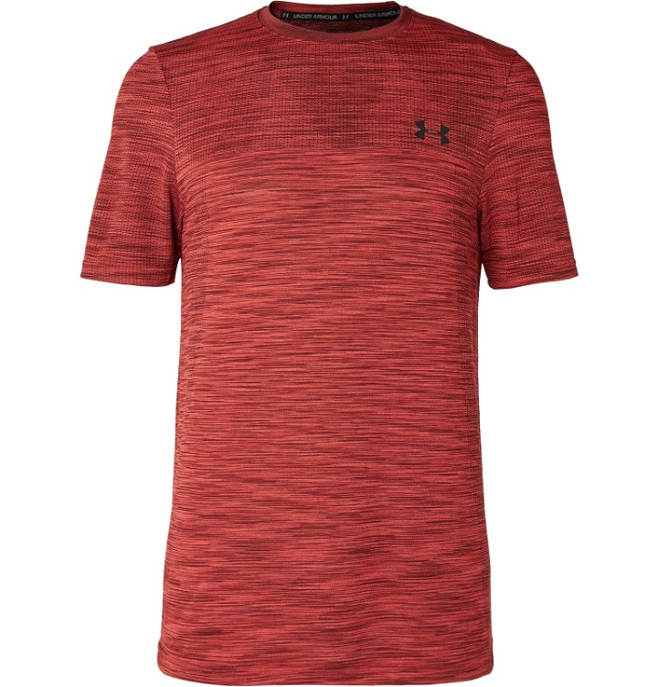 Photo: Under Armour - Vanish Seamless Space-Dyed HeatGear T-Shirt - Red