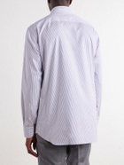 Brioni - Striped Cotton-Poplin Shirt - Blue