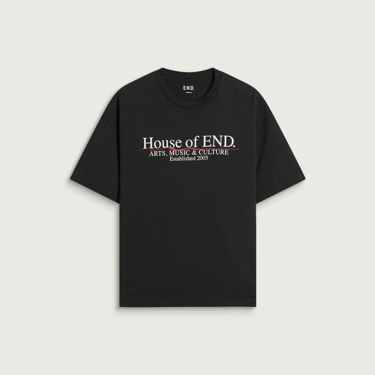 END. Underline T-shirt in Cinder Black