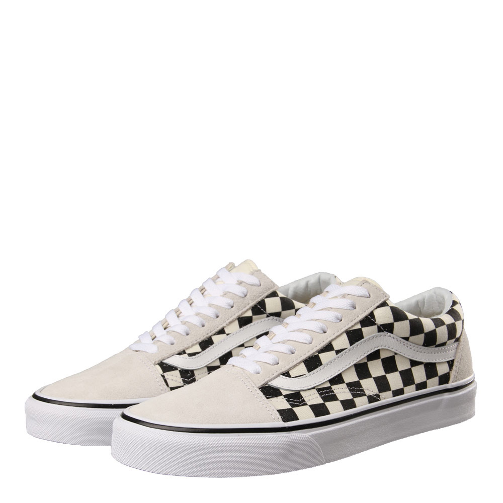 Old Skool Trainers - Checkerboard White / Black