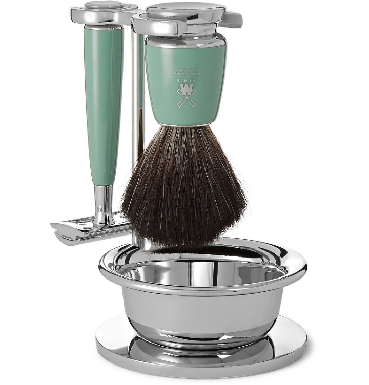 Photo: Mühle - Mint Resin Four-Piece Safety Shaving Set - Colorless