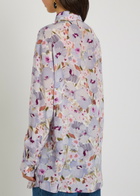 Balmain Floral-print Silk Shirt White