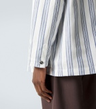 Brioni Striped cotton and linen blazer