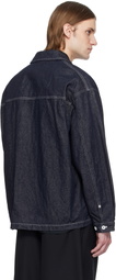Comme des Garçons Homme Navy Garment Washed Denim Jacket