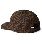 Fendi - Logo-Print Woven Baseball Cap - Men - Brown