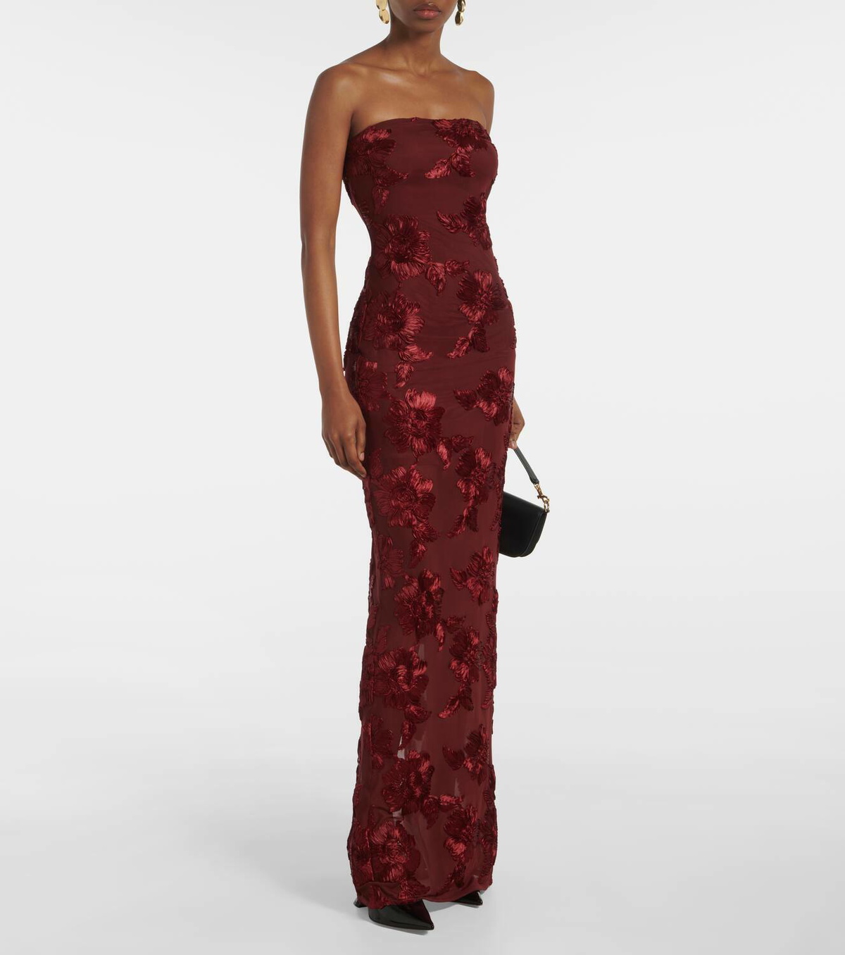 Rotate Floral embroidered mesh maxi dress ROTATE Birger