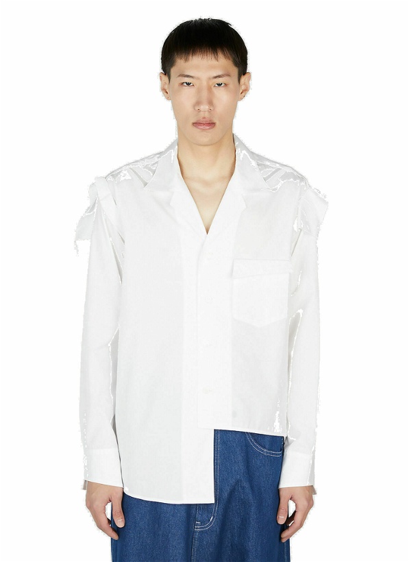 Photo: Sulvam - Open Collar Shirt in White
