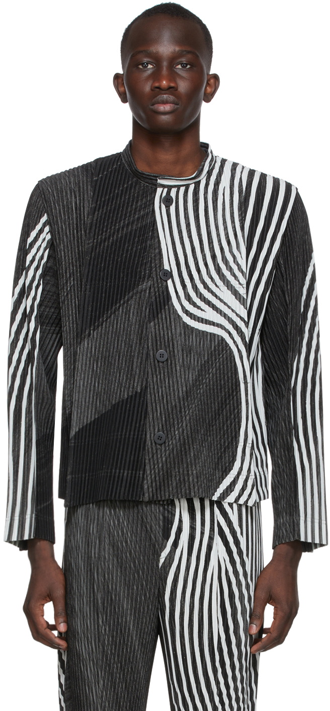 Homme Plissé Issey Miyake Black Body Movement Jacket Homme Plisse