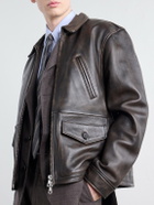 Officine Générale - Mori Leather Jacket - Brown