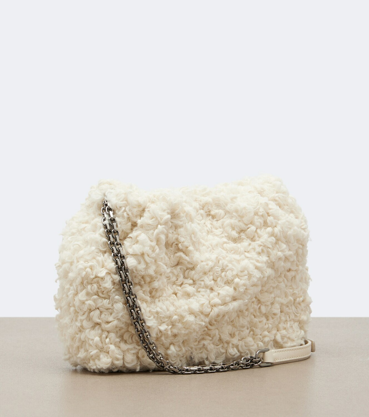 Roger Vivier Pilgrim Micro shearling shoulder bag