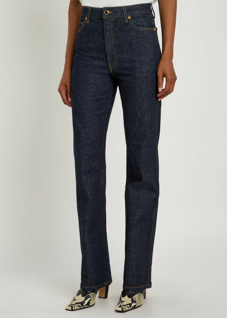 Khaite Danielle Slim Straight-leg Jeans Indigo