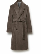 Richard James - Shawl-Collar Belted Double-Breasted Alpaca Coat - Brown