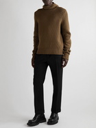 Bottega Veneta - Wool and Cashmere-Blend Hooded Rollneck Sweater - Brown