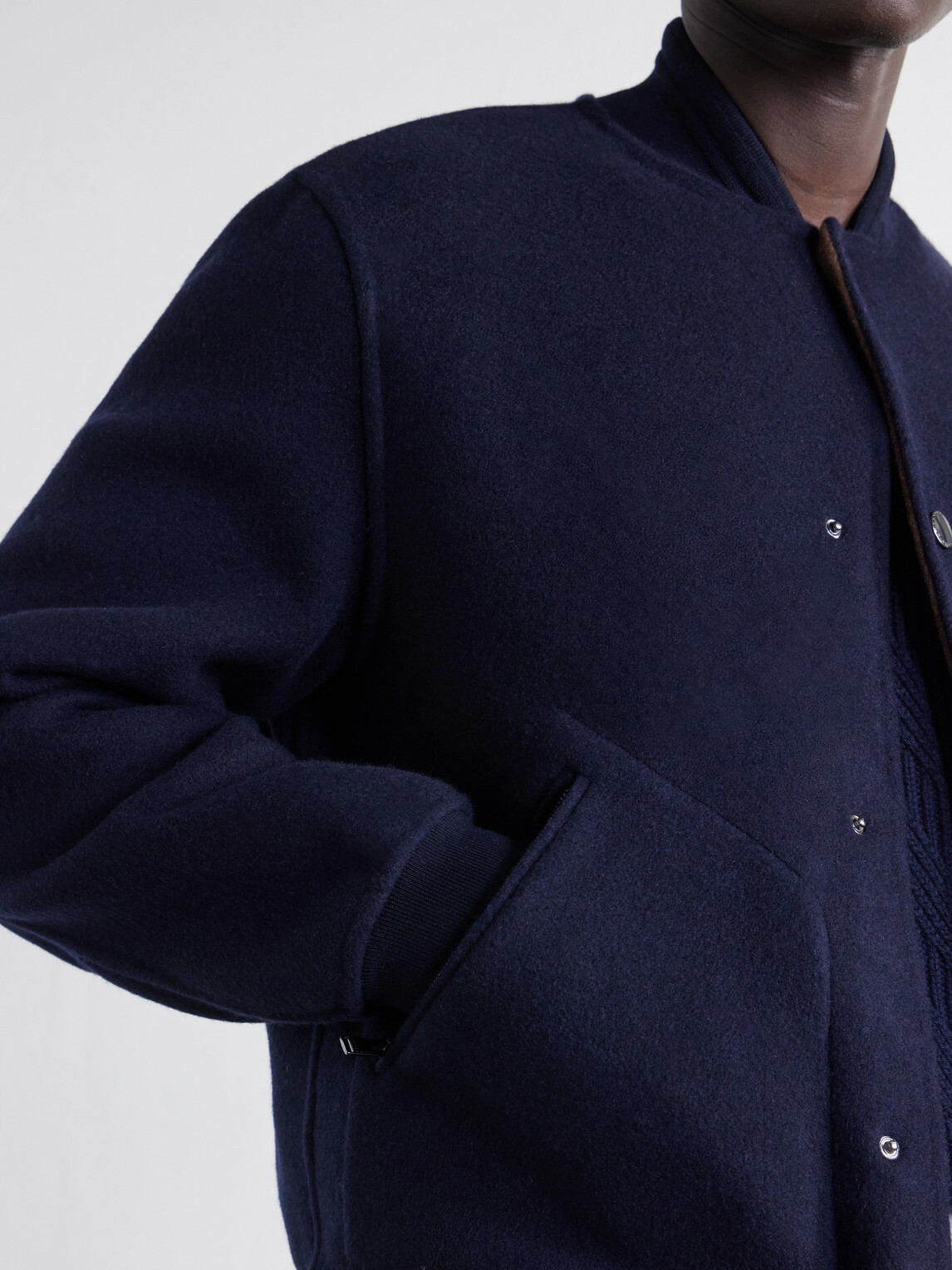 Canali - Reversible Cashmere and Silk-Blend Felt Bomber Jacket - Blue