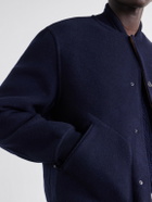 Canali - Reversible Cashmere and Silk-Blend Felt Bomber Jacket - Blue