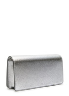Valentino Garavani Vlogo Metallic Grained Leather Shoulder bag - Silver - One Size