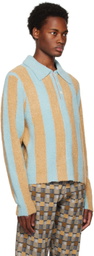 ZANKOV Blue & Beige Mitsuoko Polo