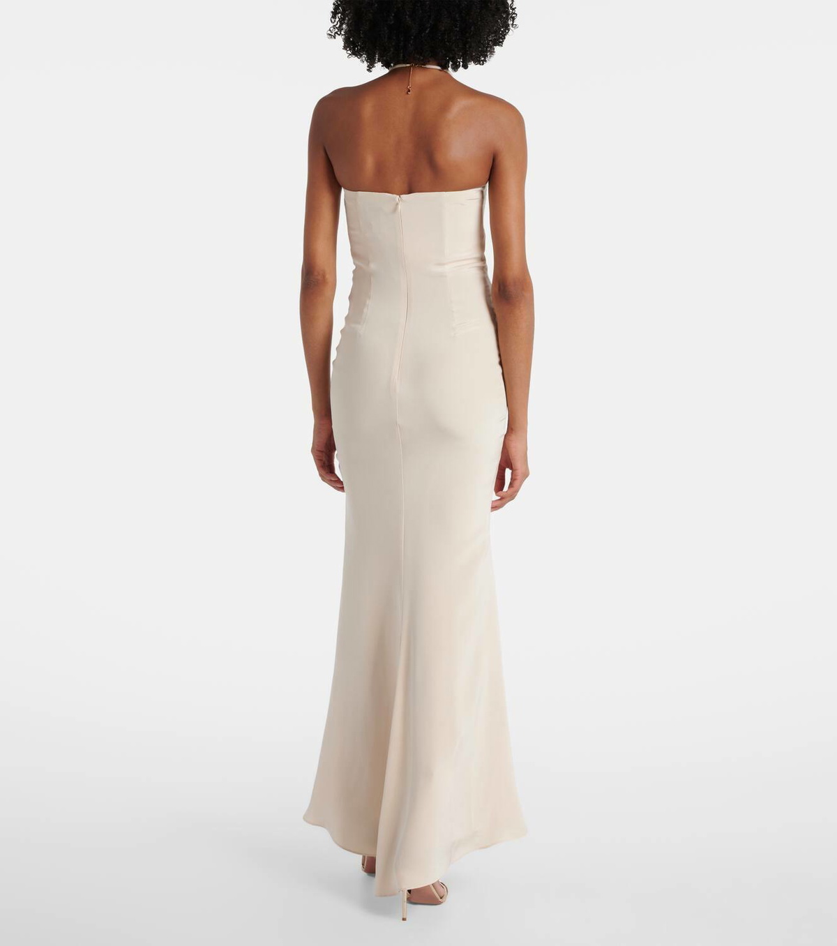 【Roland Mouret】 Embellishedストラップレス maxiドレス ROLAND MOURET Embellished wool and silk strapless maxi dress