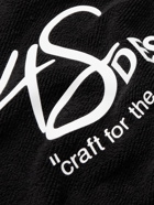 4SDesigns - Logo-Print Cotton-Terry Sweatshirt - Black