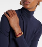 Bottega Veneta Knot braided leather and sterling silver bracelet