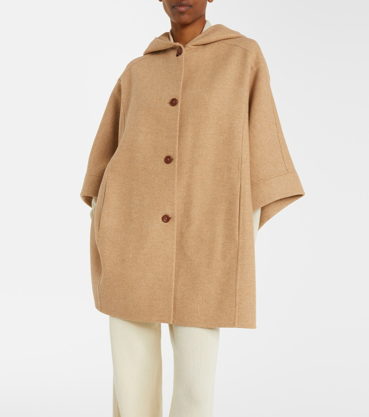 Loro Piana Belted wool and cashmere cape