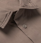 Bottega Veneta - Garment-Dyed Cotton-Poplin Shirt - Men - Mushroom