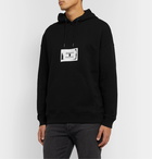 Givenchy - Appliquéd Loopback Cotton-Jersey Hoodie - Black