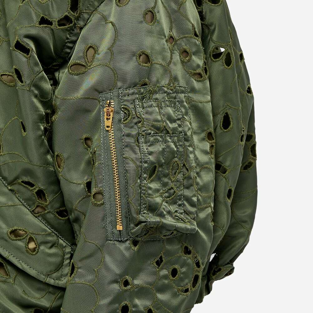 Toga Pulla Women's Embroidery Blouson Bomber Jacket in Khaki Toga Pulla Women's Embroidery Blouson Bomber Jacket in Khaki