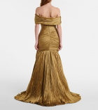 Marmar Halim Off-shoulder bustier gown