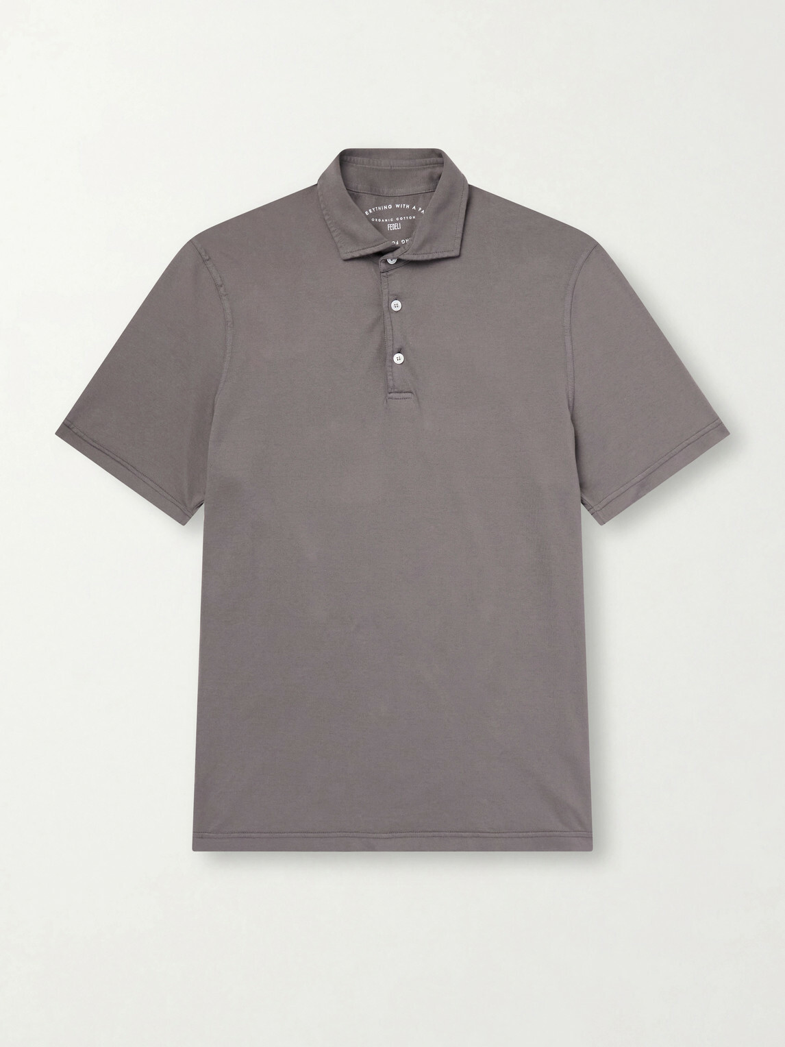 FEDELI - Cotton-Jersey Polo Shirt - Brown
