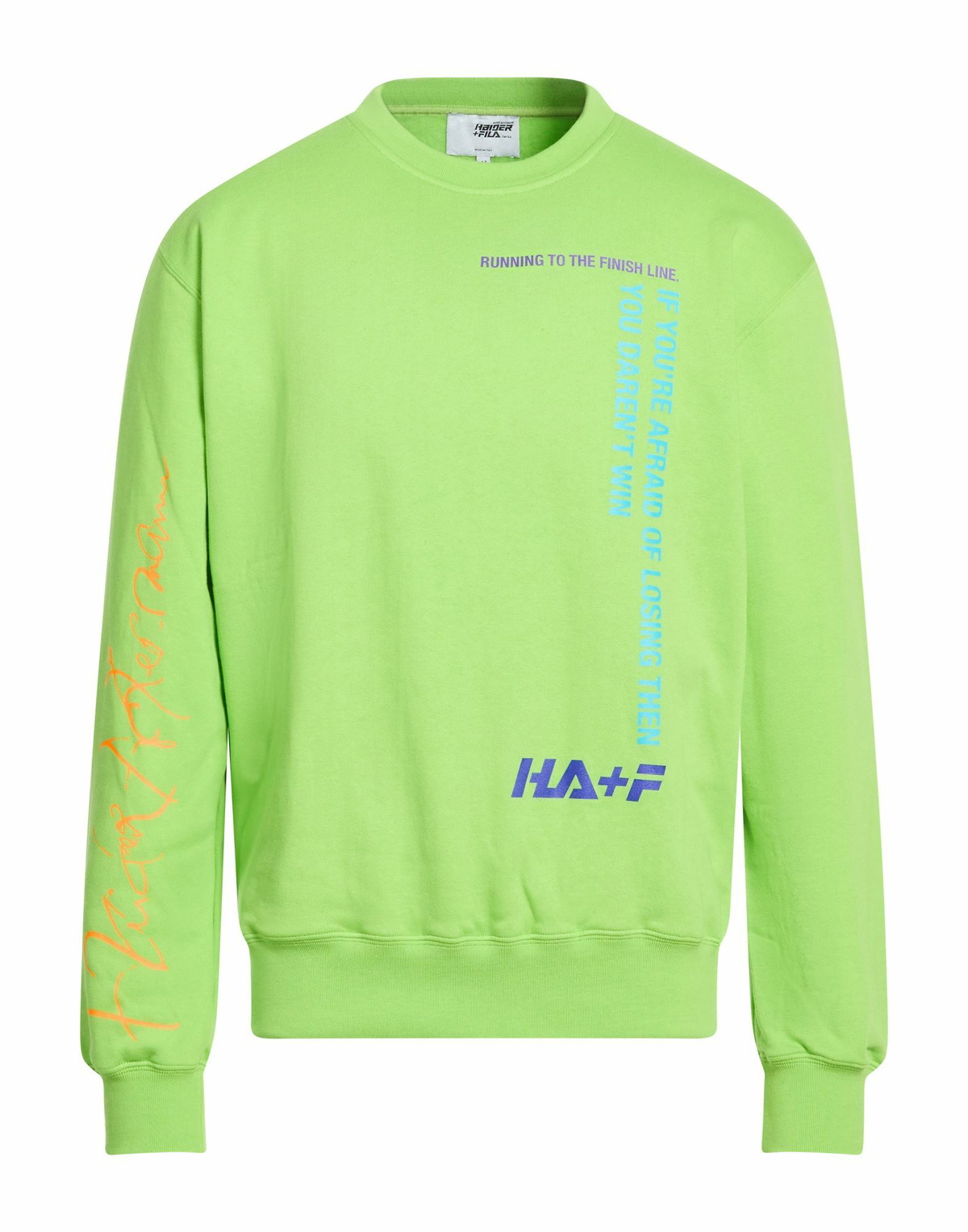 Haider Ackermann + Fila Mens Sweatshirt Lime in Green
