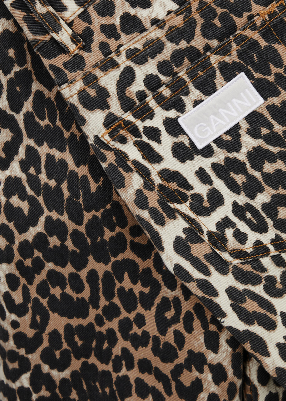 Ganni Betzy Leopard-print Flared Jeans GANNI