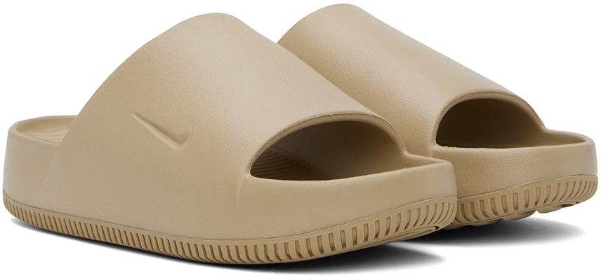 Nike Beige Calm Slides Nike