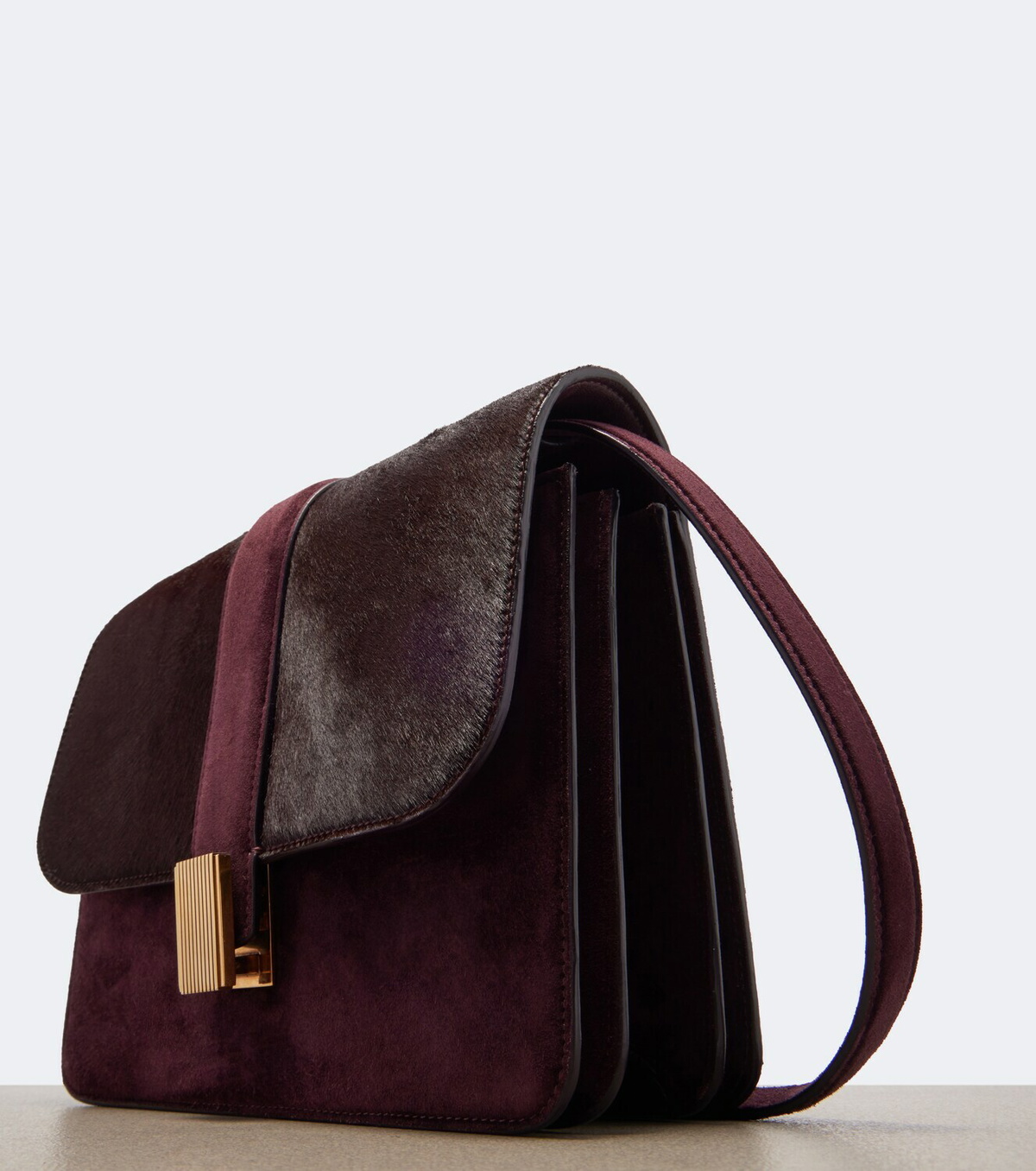 Khaite Blake Medium calf hair crossbody bag