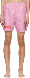 Jacquemus Pink 'Le Short De Bain Gros Grain' Swim Shorts