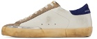 Golden Goose White & Brown Super-Star Classic Low-Top Sneakers
