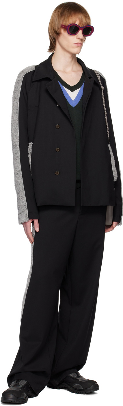 Kiko Kostadinov Green Tonkin Contrast Trousers Kiko Kostadinov