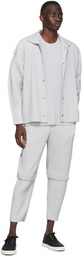 Homme Plissé Issey Miyake Grey Bending Pleats Trousers