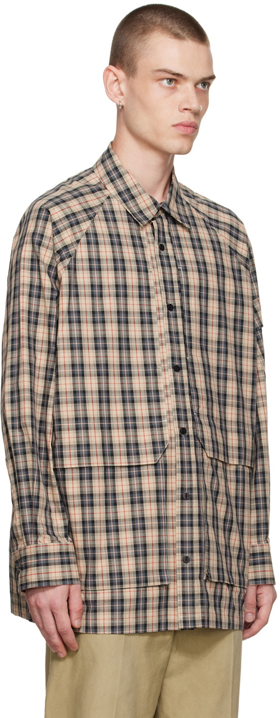 meanswhile Beige Check Shirt