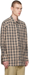meanswhile Beige Check Shirt