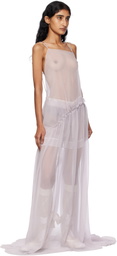Ann Demeulemeester Purple Neta Long Deconstructed Maxi Dress