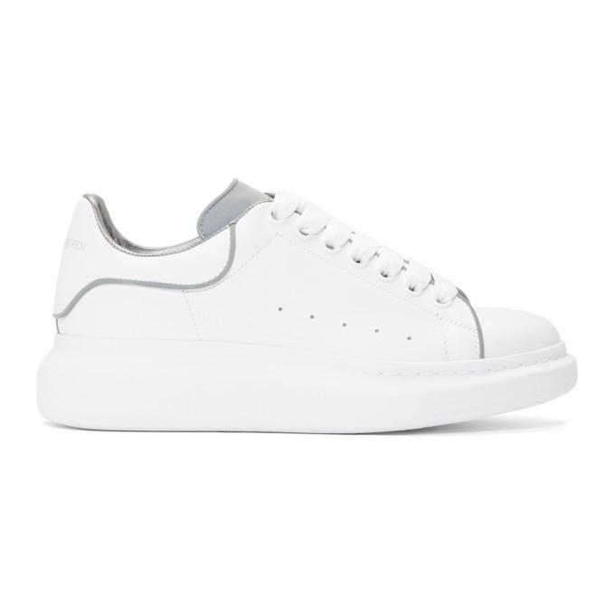 Photo: Alexander McQueen White and Silver Oversized Sneakers