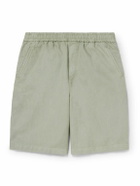 Folk - Assembly Straight-Leg Garment-Dyed Cotton and Hemp-Blend Shorts - Green